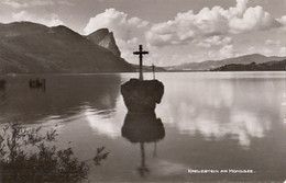 W3358- MONDSEE LAKE, MOUNTAINS, CROSS MONUMENT - Mondsee