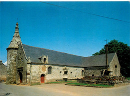 Muzillac * église De Le Guerno Et Le Calvaire * La Façade Ouest * Place - Muzillac