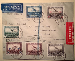 EXPRÉS „EXPRESS FEE PAID 6d“ ANTWERPEN1936par Avion Cover>Birkenhead GB (Belgique Poste Aérienne Lettre Air Mail Belgium - Altri & Non Classificati