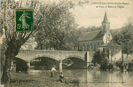 Laneuville à Bayard * Un Coin Du Village , Le Pont , La Marne Et L'église - Sonstige & Ohne Zuordnung