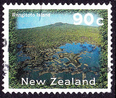 NEW ZEALAND 2000 QEII 90c Multicoloured, Scenery- Rangitoto Island SG1934 FU - Gebraucht