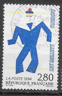 "Relations Culturelles France - Suède -Ballets" 1994 - 2868 Timbre Du Carnet BC2872 - Used Stamps