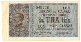 1 LIRA BUONO DI CASSA EFFIGE VITTORIO EMANUELE III 28/12/1917 SPL- - Regno D'Italia - Altri