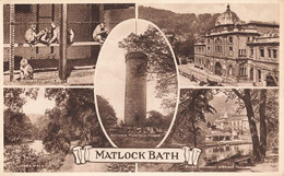 Angleterre Derbyshire Matlock Bath Vues Monkeys Singe Singes Lovers Walk Victoria Prospect Tower CPA - Derbyshire
