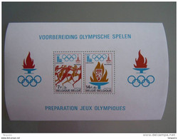 België Belgique 1978 OS JO Moskou Coureurs Grecs Flamme Olympique Vlam COB BL Bloc 53 1913-1914 Yv 1909 & 1911 MNH ** - Bloques 1962-....