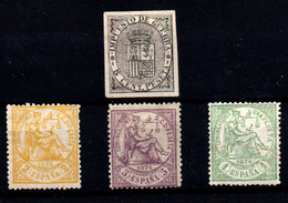 España Nº 141s, 143/4, 150. Año 1874 - Unused Stamps