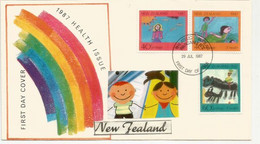 For The Benefit Of Children's Health. Children's Drawings. FDC 1987 - Cartas & Documentos