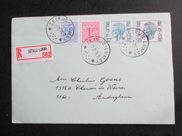 Elström - Op Aangetekende Brief Uit Zetrud-Lumay (sterstempel) Naar Auderghem - Postmarks With Stars