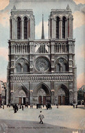 CPA - 75 - PARIS - La Cathédrale Notre Dame - Colorisé - Animée - Vieilles Voitures - Parvis - Notre Dame Von Paris