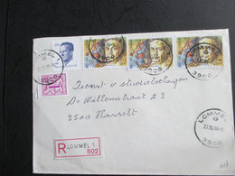 2227 - Schrijver Felix Timmermans (3) - Op Aangetekende Brief Uit Lommel Naar Hasselt - Storia Postale