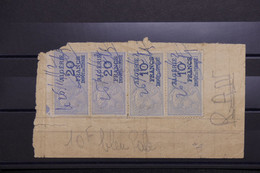 ALGÉRIE - Fiscaux X 4 Sur Fragment De Document  - L 125155 - Oblitérés