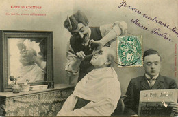 Bergeret * 1907 * Chez Le Coiffeur , On Fait Les Choses Délicatement !* Coupe Choux Métier Barbier Barber Salon Coiffure - Bergeret