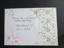 2447 - 100 Jaar Diamantclub Antwerpen (5) - Op Aangetekende Brief Uit Marke Naar Aalst - Storia Postale