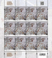 Poland 2022 / 1050th Anniversary Of The Battle Of Cedynia, Mount Czcibor Mosaic, Horse, Knight / Full Sheet MNH** - Fogli Completi