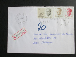 2126/27 & 2203 - Boudewijn - Velghe - Op Aangetekende Brief Uit Bornem (Sterstempel) - Postmarks With Stars