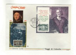Busta Primo Giorno FDC Italia 1992 Viaggi Di Colombo - Cristoforo Colombo - Lotti E Collezioni