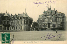 Louviers * La Place De Rouen * Cpa Toilée Colorisée - Louviers