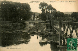 Louviers * Vue Sur L'eure * Le Pont Des Abattoirs * Pêche à La Ligne - Louviers