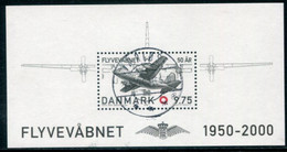DENMARK 2000 Airforce Anniversary Block Used.. Michel Block15 - Usati