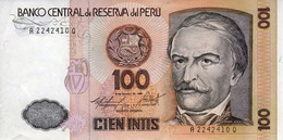 PÉROU - Banco Central De Reserva Del Peru. - 100 Intis 06-03-1986 - Série A 2242410 Q - P.132b - Peu Circulé - Sonstige – Amerika