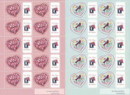 France 2005 - F3747Aa Et F3748Aa Deux Bloc Feuillet Saint-Valentin Cacharel Personnalisé Logo Notre Passion - Neuf - Unused Stamps