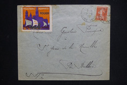 FRANCE - Vignettes Du Millénaire Normand Recto Et Verso Sur Enveloppe De Rouen En 1911 - L 125238 - Briefe U. Dokumente