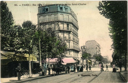 CPA PARIS 15e Rue De La Convention. Prise De La Rue Saint-Charles (479973) - Arrondissement: 15