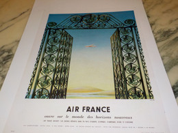 ANCIENNE PUBLICITE HORIZON NOUVEAUX AIR FRANCE  1950 - Pubblicità