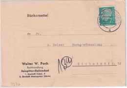 BRD - 7 Pfg. Heuss I Bücherzettel Salzgitter-Hallendorf 20.12.56 N. Eichstätt - Lettere