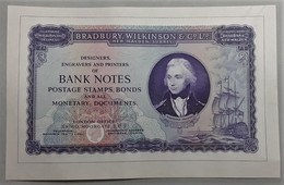 BRADBURY, WILKINSON & CO. LTD SURREY 1950's PROMOTIONAL & ADVERTISING BANKNOTE LORD NELSON & VICTORY SHIP AUNC. RARE! - Other & Unclassified