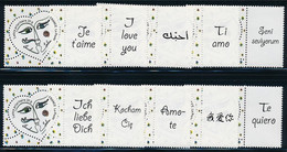 France 2008 - 4128A Dix Timbres Coeur Sorbier Personnalisé Avec Logo Je T'aime En 10 Langues - Neuf - Nuevos