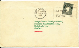 Ireland Cover Sent To Sweden 23-4-1959 Single Franked - Lettres & Documents