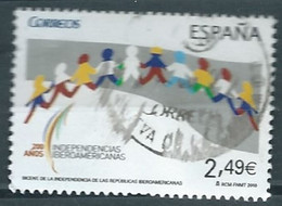 ESPAGNE SPANIEN SPAIN ESPAÑA  2010 BICENT REP. IBEROAMERICANS USED ED 4555 YT 4202 MI 4496 SG 4555 SC 3706 - 2001-10 Usados