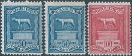 ITALIA-ITALY-ITALIEN,1946 Marca Da Bollo,Revenue Fiscal -Tax,Industry And Trade,Lire 2x50 & 100,Mint - Fiscales