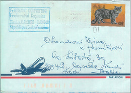 85433 - CENTRAL AFRICA - Postal History - AIRMAIL COVER To ITALY 2001 - CATS - Altri & Non Classificati