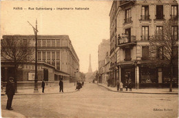 CPA PARIS 15e Rue Guttenberg. Imprimerie Nationale (509177) - Arrondissement: 15