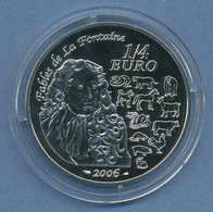 Frankreich 1/4 Euro 2005, La Fontaine Jahr Des Hundes KM1415 St (m4719) - Francia