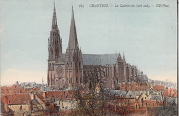 CPA - 28 - CHARTRES - La Cathédrale - Côté Sud - Colorisée - Chartres