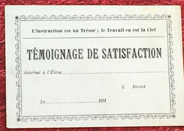 Image Scolaire Chromo Témoignage De Satisfaction 1910 Diplôme Bulletin Scolaire-☛Cervantès Né A Alcala De Henarez-1547/1 - Diploma's En Schoolrapporten