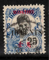 FRENCH PO IN CHINA MONGTZE 1919 10 C On 25c Blue SG 59 U #AIJ2 - Used Stamps