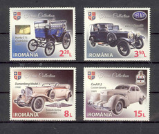 Romania 2017 Old Collection Cars 4v** MNH - Ongebruikt