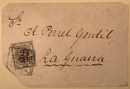 Curacao 1895 2 1/2 Cent Surcharge (Scott 26) On RARE PRINTED MATTER To La Guayra, Venezuela (cover Brief - Curaçao, Nederlandse Antillen, Aruba