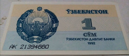 Uzbekistan , P-61 , 1 Sum , 1992 , UNC - Ouzbékistan