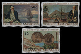 Cook-Inseln 1978 - Mi-Nr. 547-549 ** - MNH - Schiffe / Ships - Captain Cook - Cookinseln