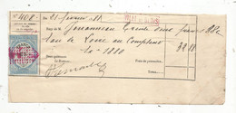 Article Du Budget , Du Rôle Ou Du Sommier ,1881 , Ville De BLOIS , Eau De Loire Au Compteur , Timbrée,  Frais Fr 1.65 E - Unclassified