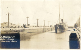 Canal De Panama - A Steamer In Gatun Locks - Ecluse - Timbre Lincoln - Panama