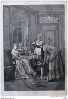 Le Premier Pas -  Tableau De M. Metzmacher  - Page Original - 1879 - Historical Documents