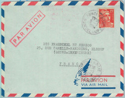 86313  - GUADALUPE - POSTAL HISTORY - Airmail COVER To FRANCE 1954 - Luftpost