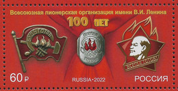 Russia 2022, Foundation Of Vladimir Lenin All-Russian Pioneer Organization Embossed, XF MNH** - Unused Stamps