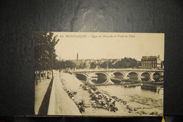 CP, 03,  MONTLUCON,  Quai De Nicauds Et Pont Du Cher - Montlucon